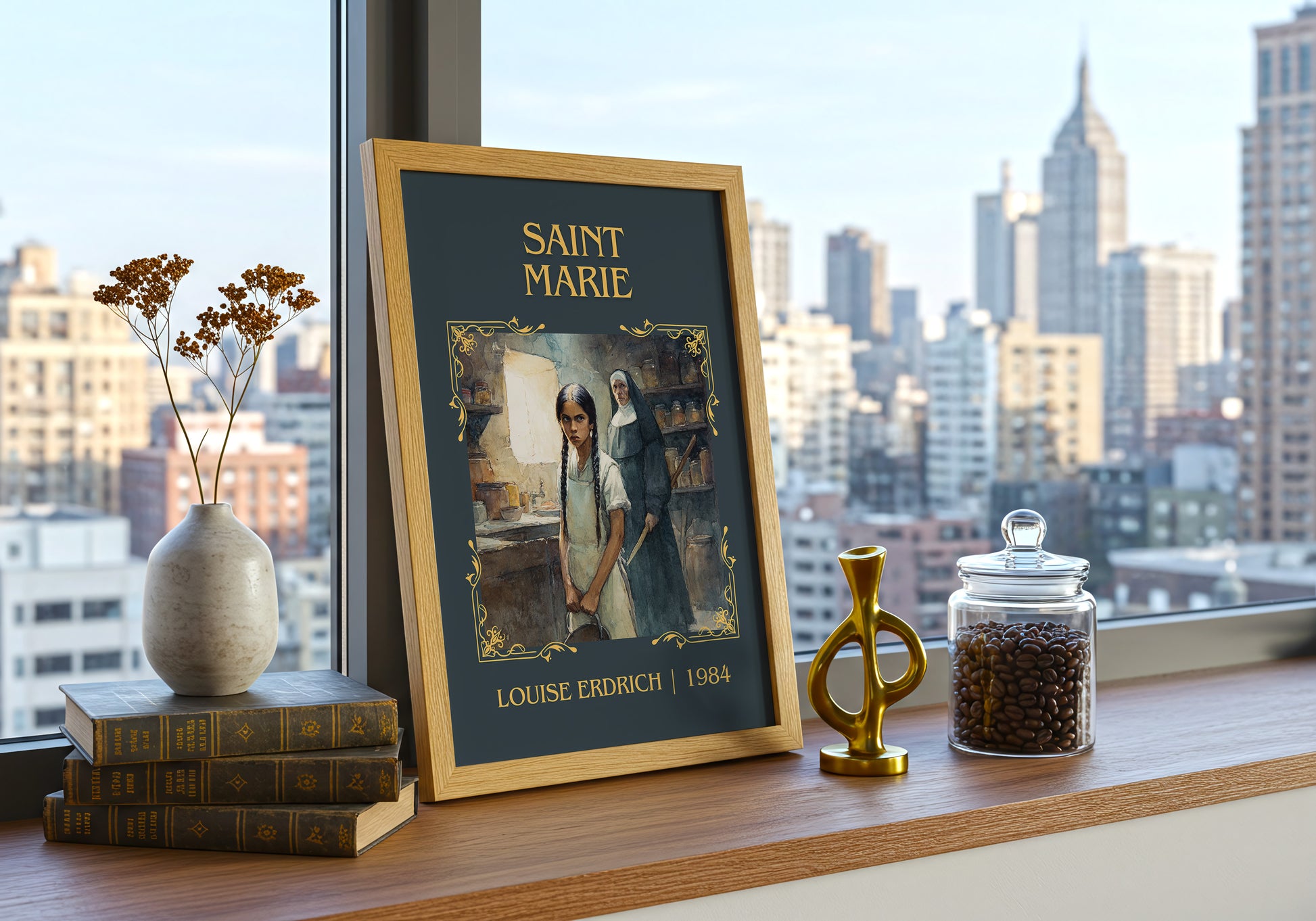 Saint Marie classic book art print paper finish options – matte satin gloss