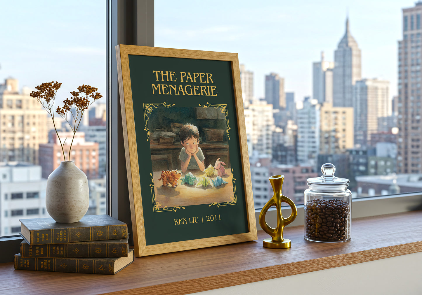 The Paper Menagerie classic book art print paper finish options – matte satin gloss