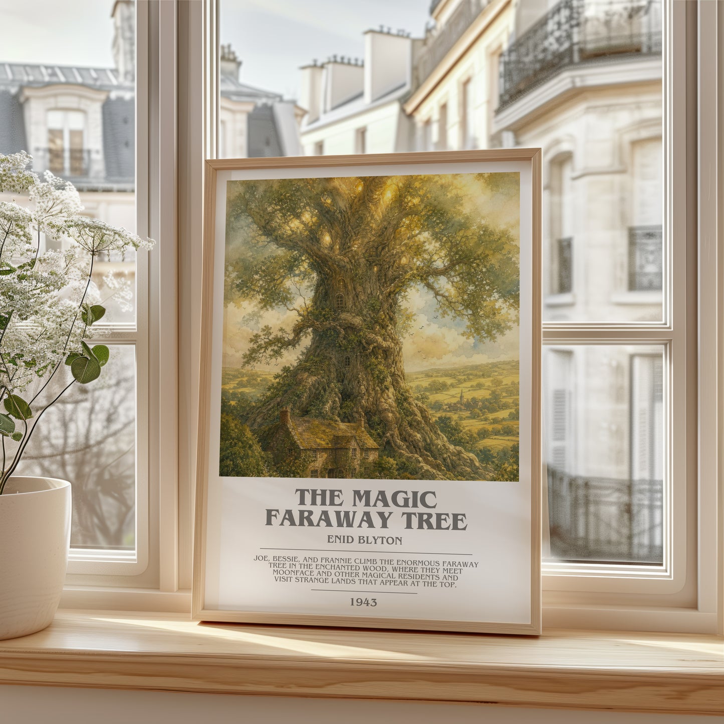 The Magic Faraway Tree bookish poster colour and style options – Enid Blyton book art