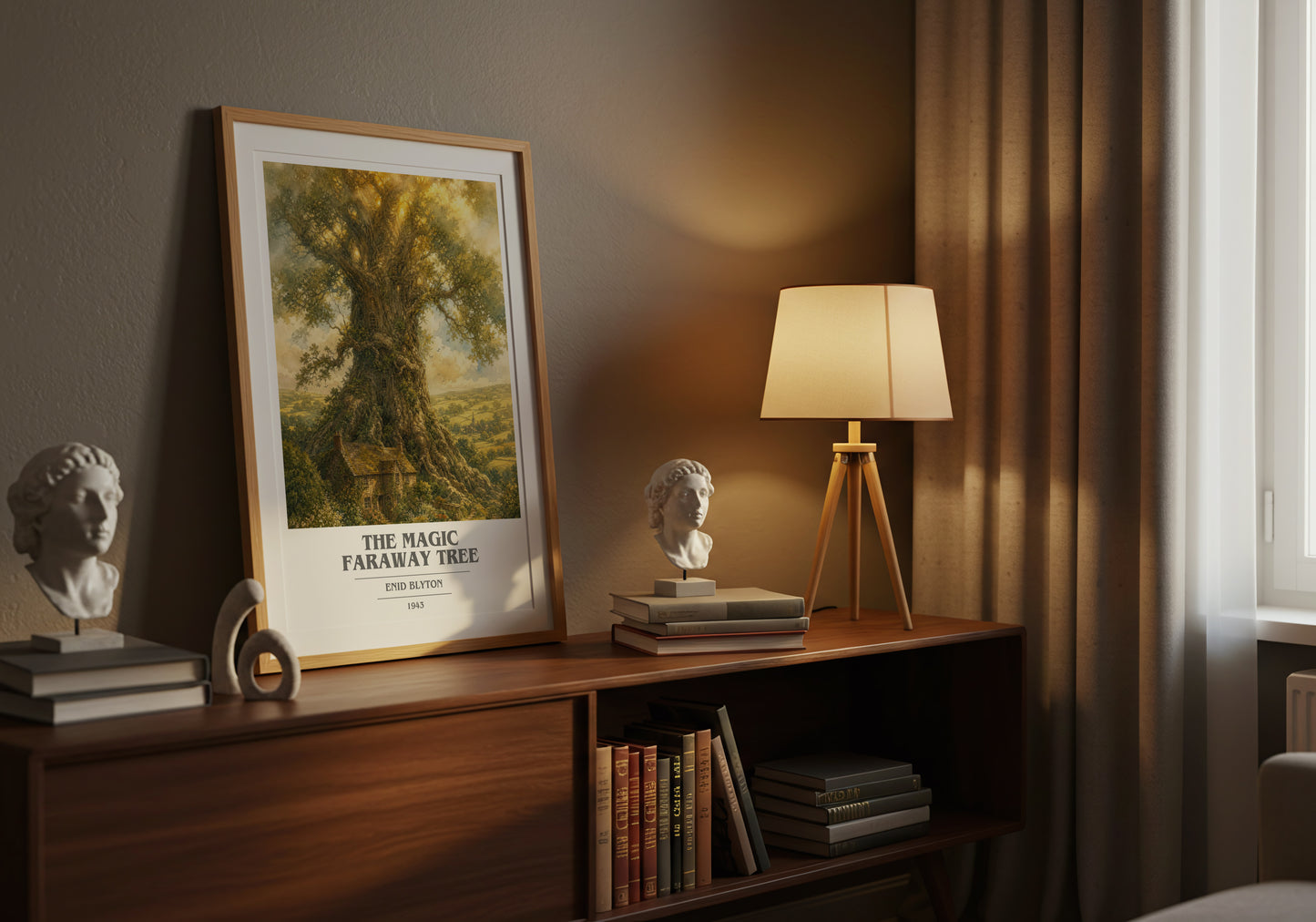 The Magic Faraway Tree book cover book poster framed on wall – childrens wall art