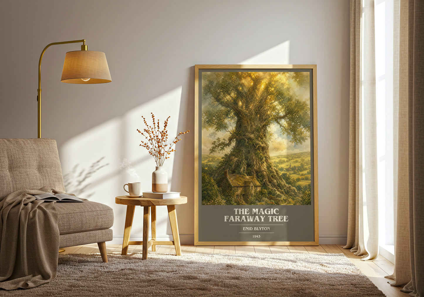 The Magic Faraway Tree book cover print on bookshelf – Enid Blyton fan gift