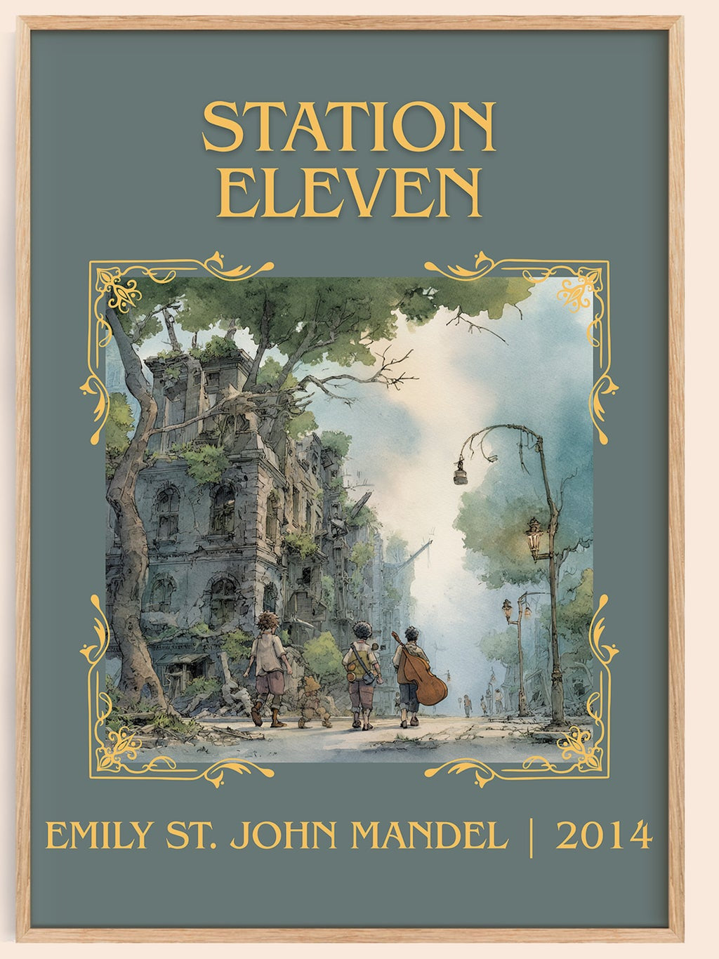Station Eleven classic book art book poster by Emily St John Mandel – framed literary art print