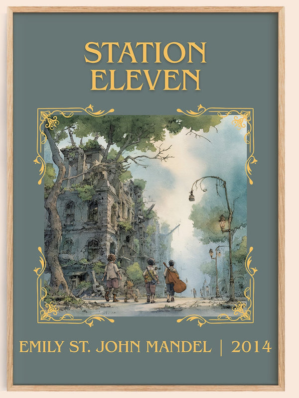 Station Eleven classic book art book poster by Emily St John Mandel – framed literary art print