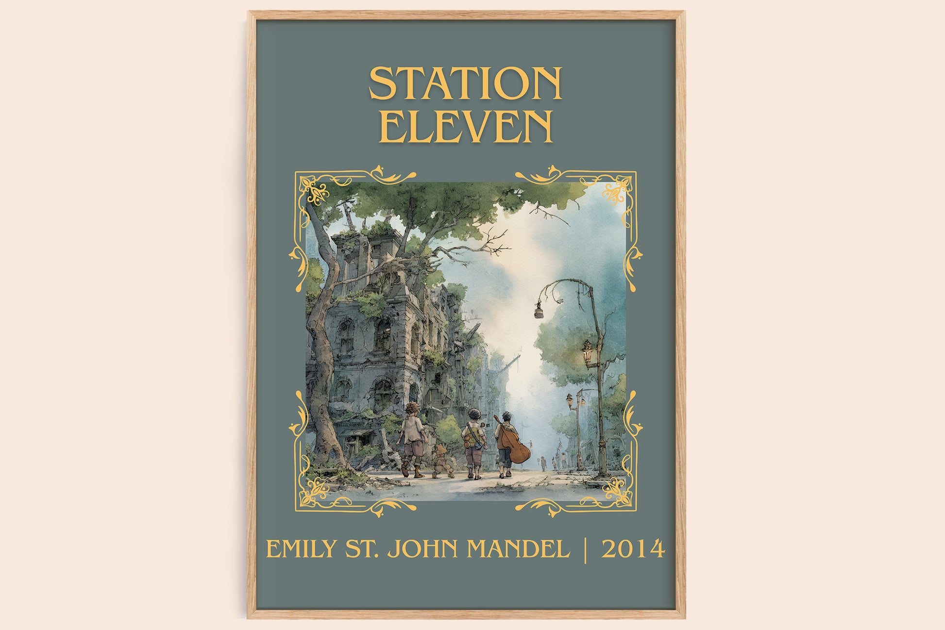 Station Eleven classic book art book poster by Emily St John Mandel – framed literary art print
