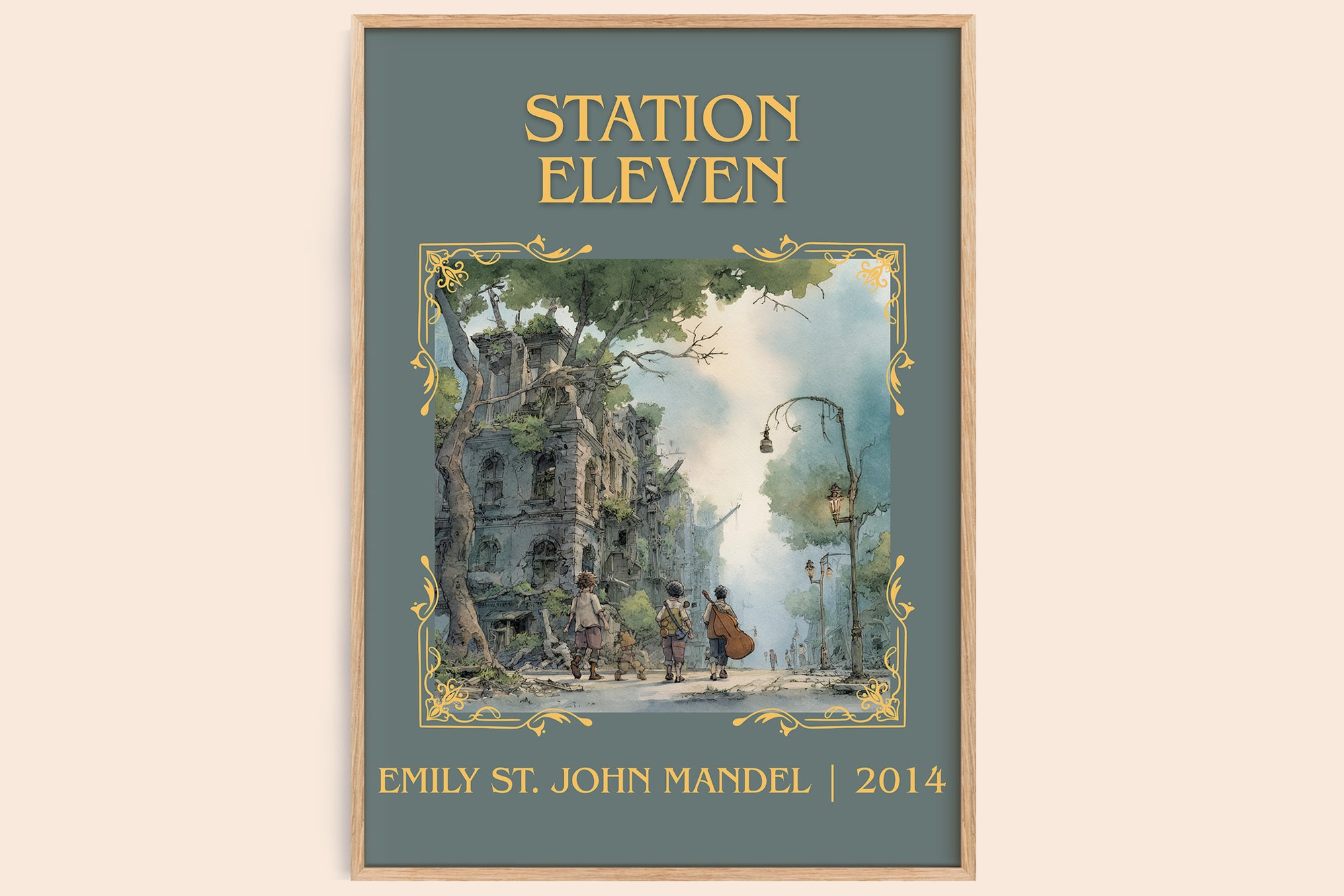 Station Eleven classic book art book poster by Emily St John Mandel – framed literary art print