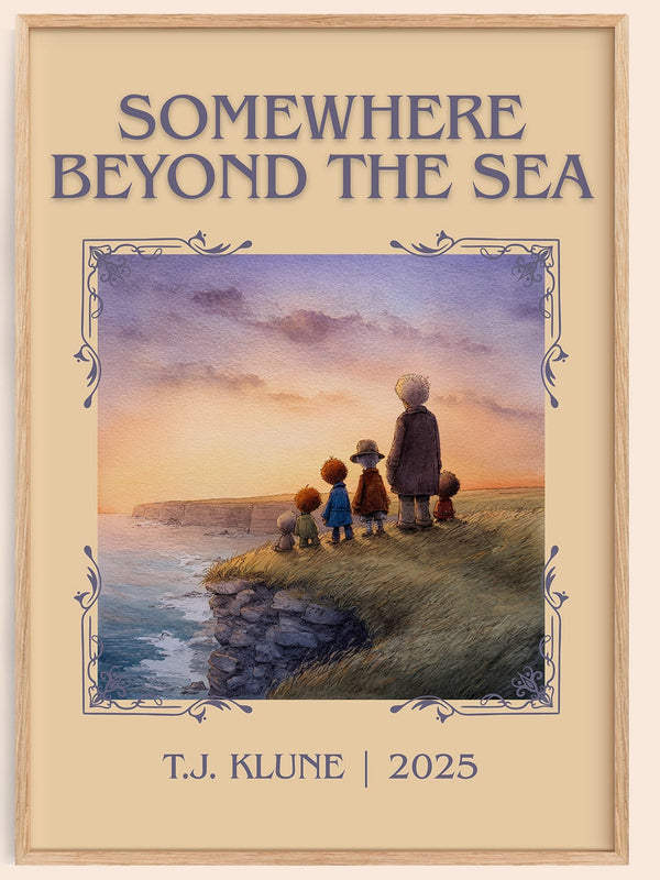 Somewhere Beyond the Sea classic book art book poster by TJ Klune – framed literary art print