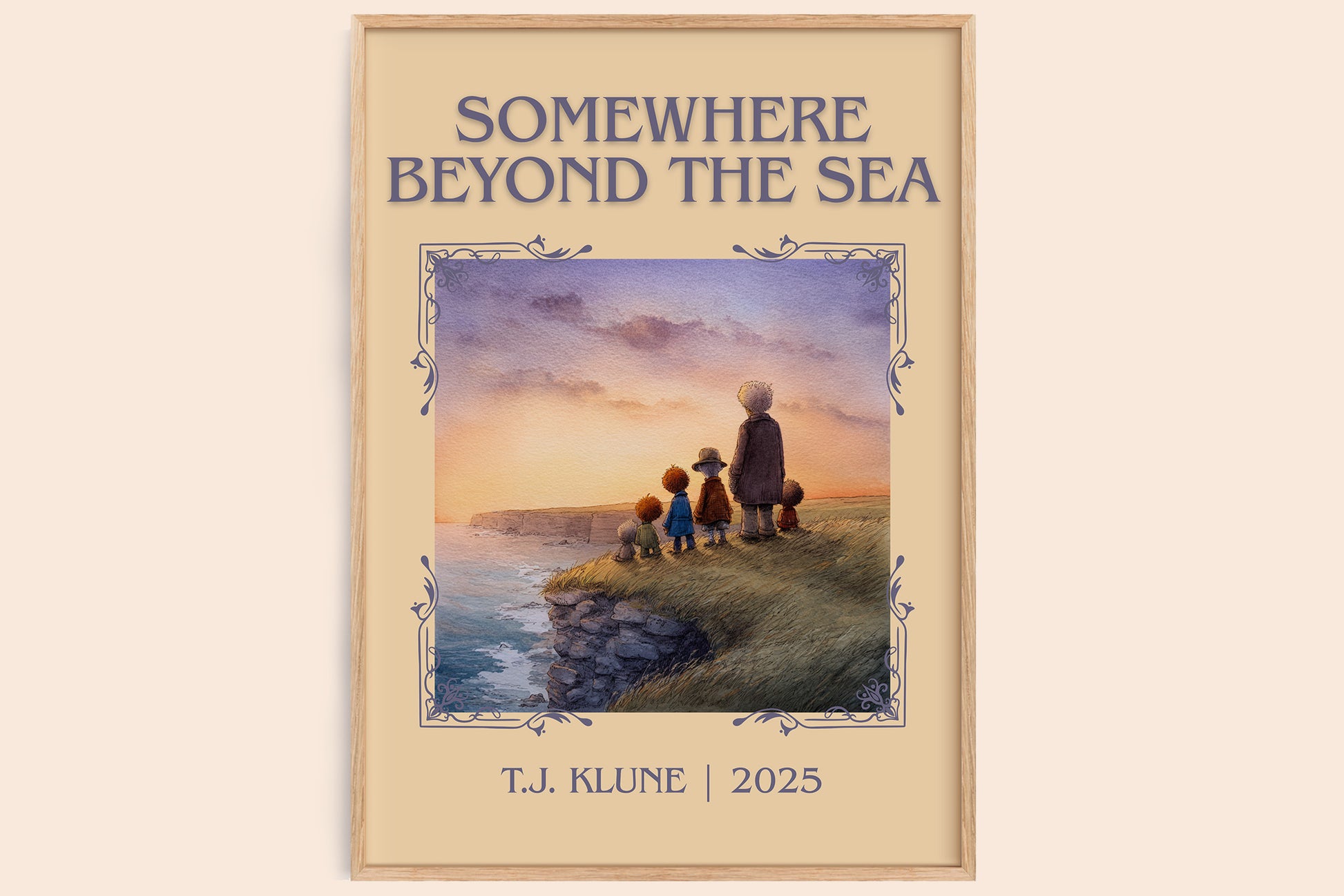 Somewhere Beyond the Sea classic book art book poster by TJ Klune – framed literary art print
