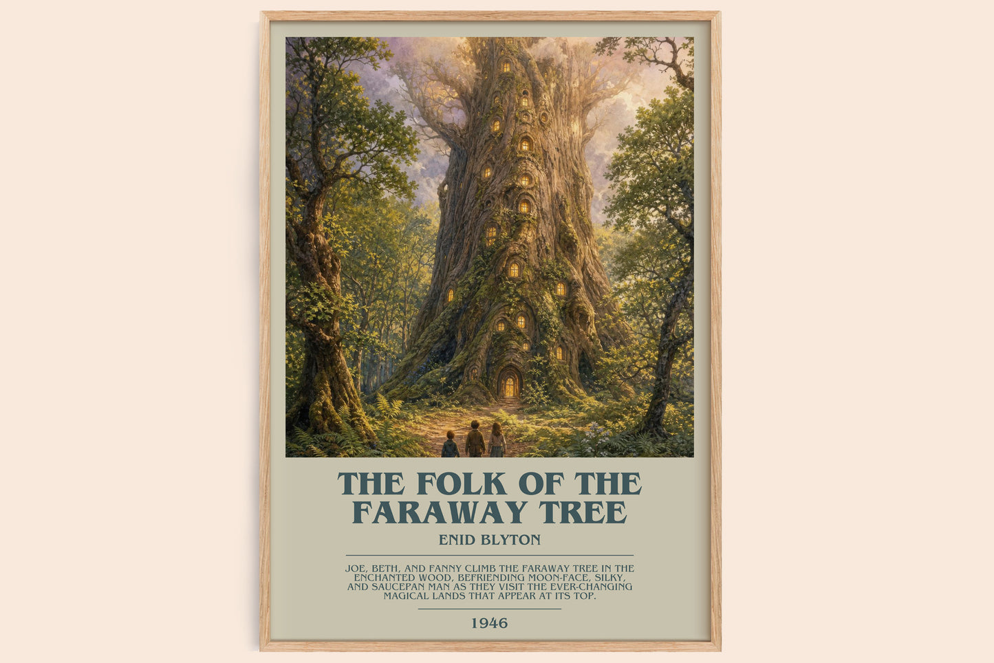 The Folk Of The Faraway Tree bookish book poster by Enid Blyton – framed literary art print