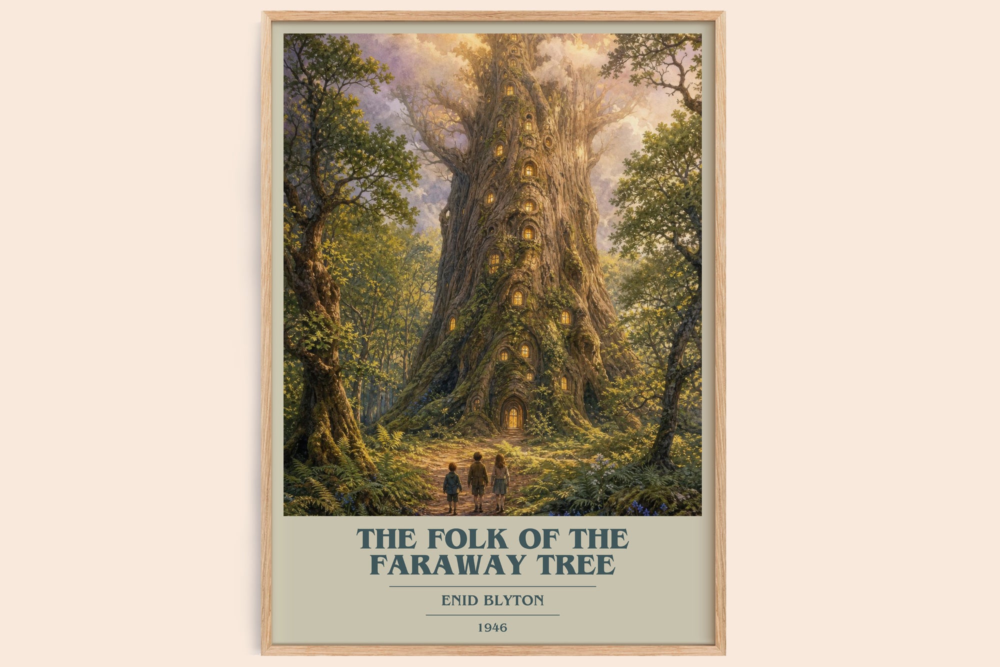The Folk Of The Faraway Tree book cover book poster by Enid Blyton – framed literary art print