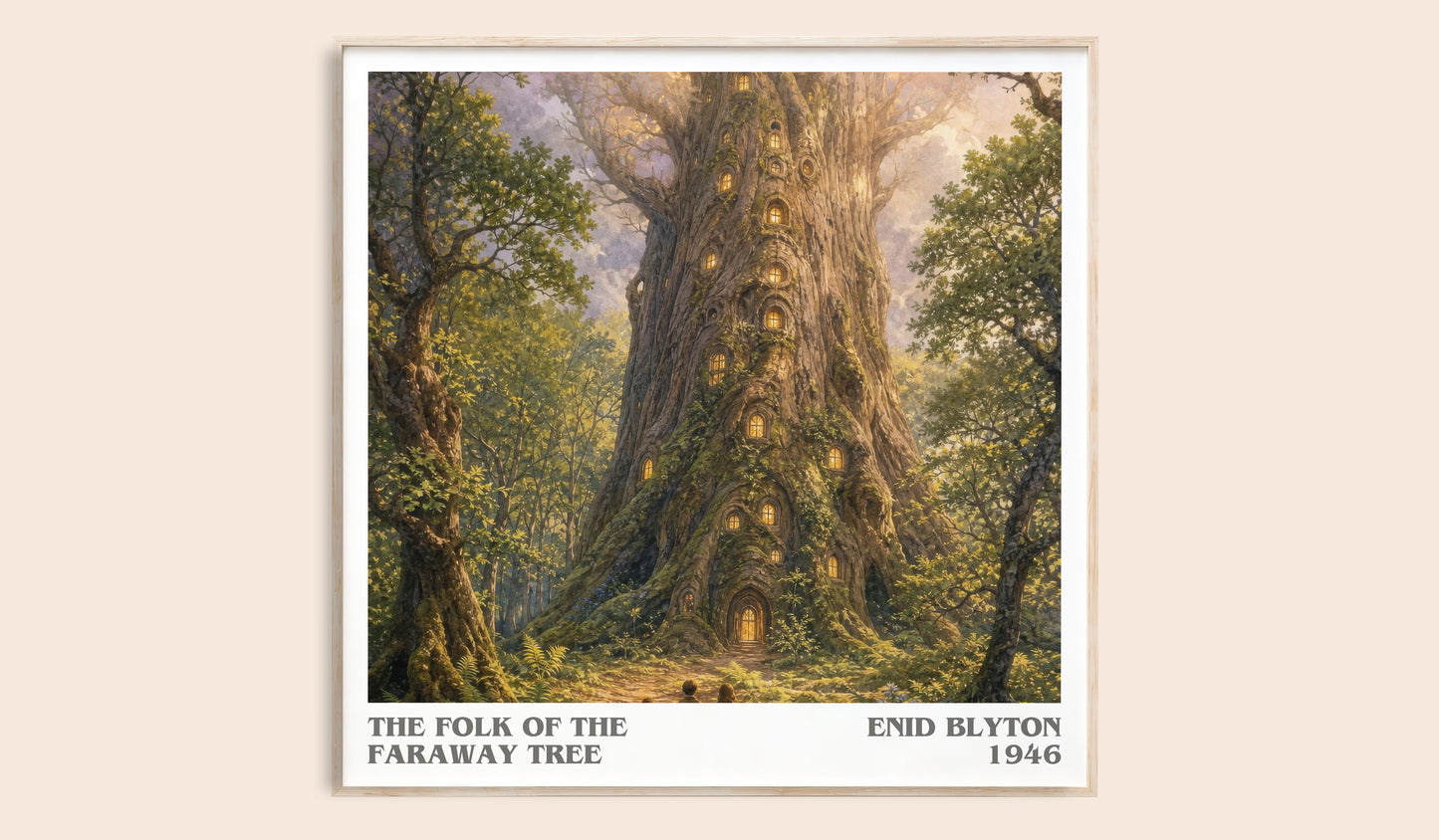 The Folk Of The Faraway Tree literary book poster by Enid Blyton – framed literary art print