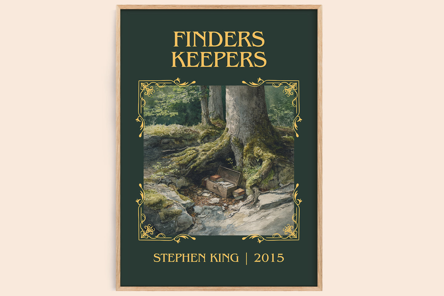 Finders Keepers classic book art book poster by Stephen King – framed literary art print