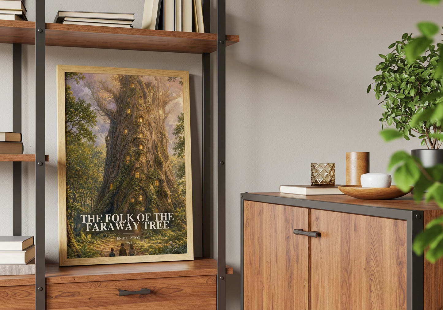 The Folk Of The Faraway Tree book watercolour illustration paper finish options – matte satin gloss