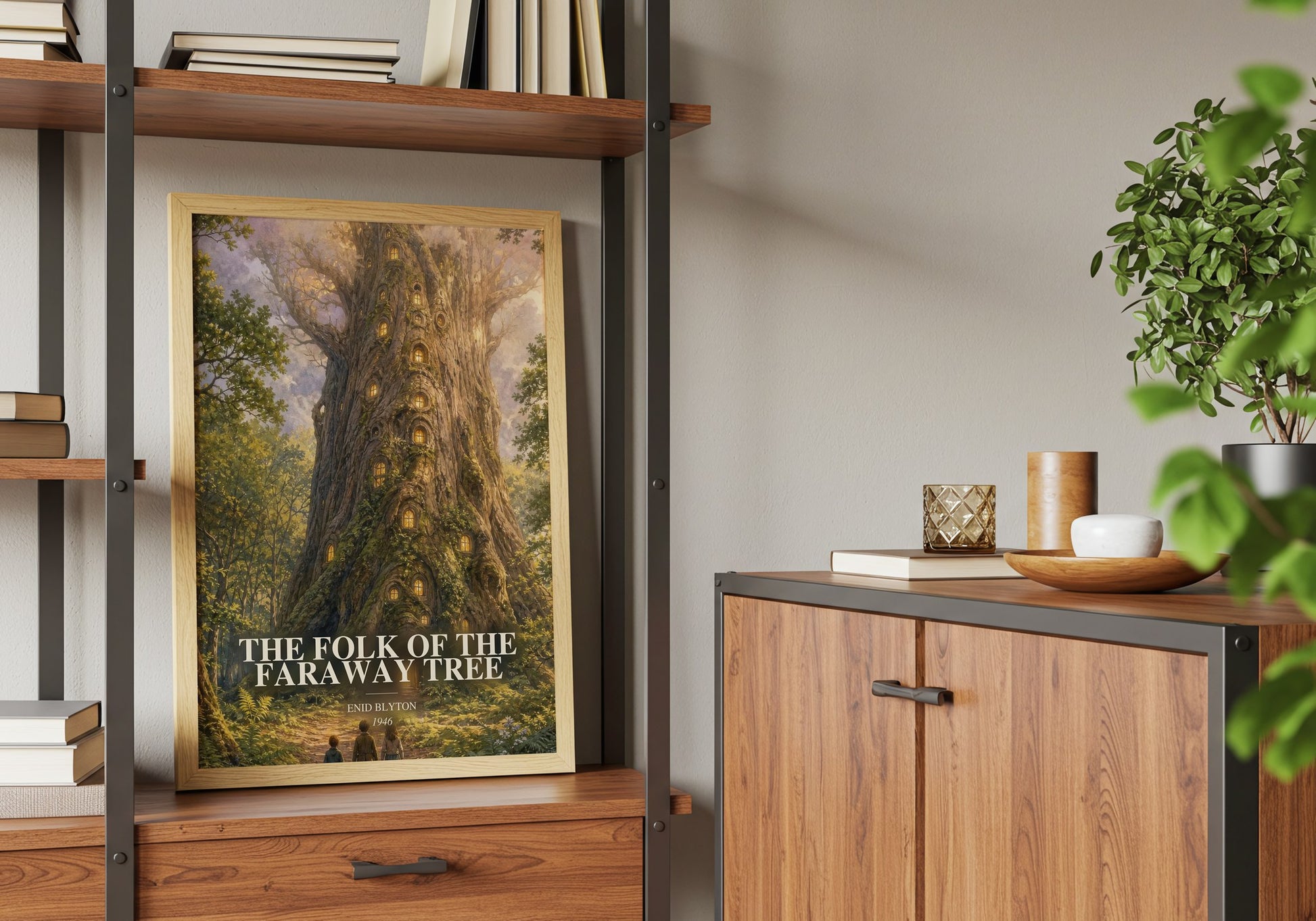 The Folk Of The Faraway Tree book watercolour illustration paper finish options – matte satin gloss