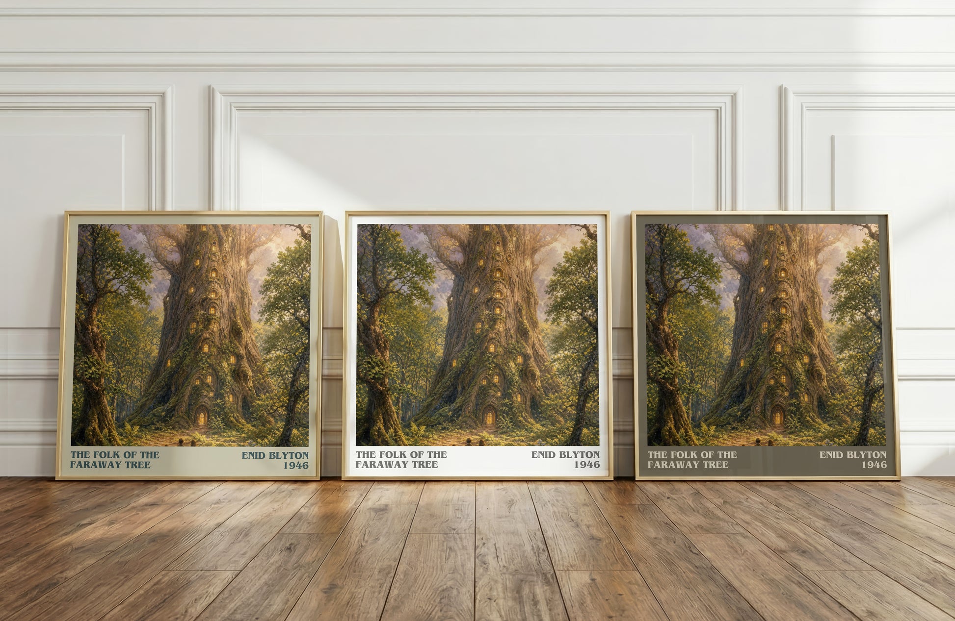 The Folk Of The Faraway Tree literary art print colour and style options – Enid Blyton book art