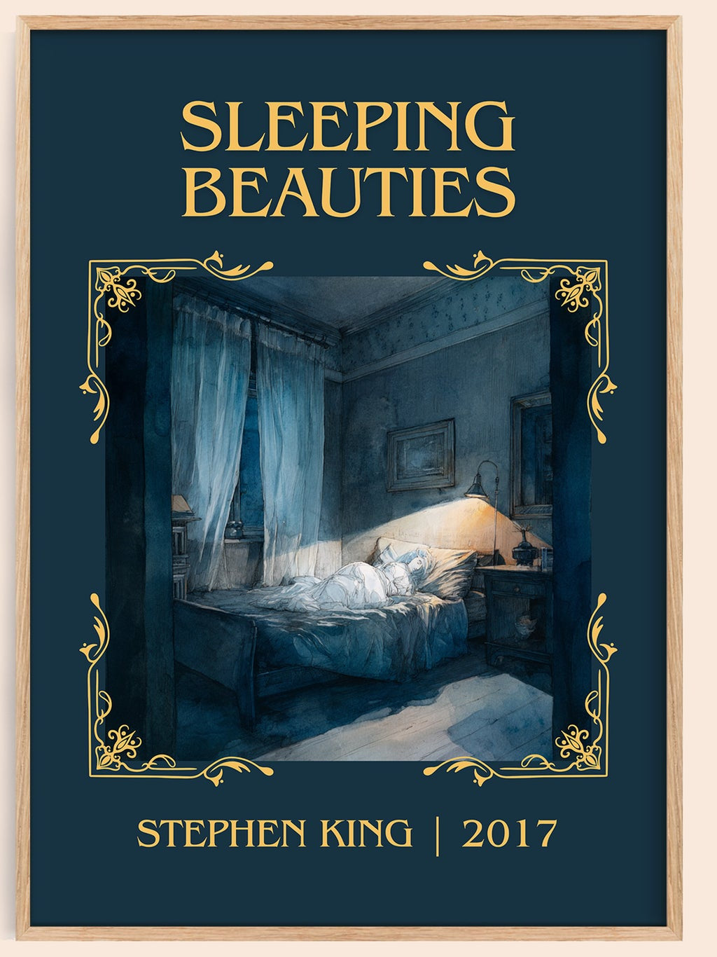 Sleeping Beauties classic book art book poster by Stephen King – framed literary art print