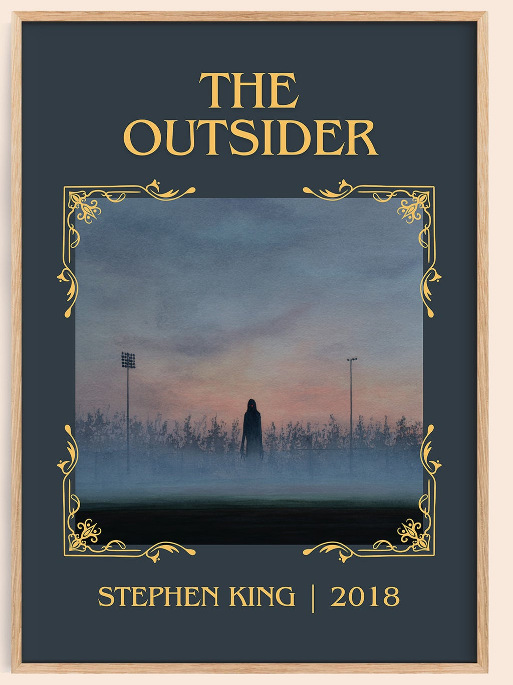 The Outsider classic book art book poster by Stephen King – framed literary art print