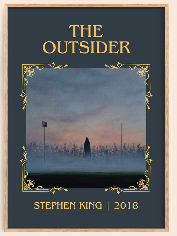 The Outsider classic book art book poster by Stephen King – framed literary art print
