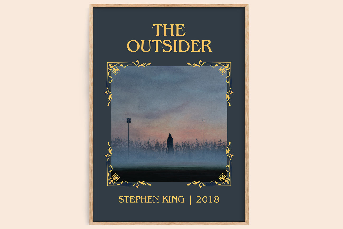 The Outsider classic book art book poster by Stephen King – framed literary art print
