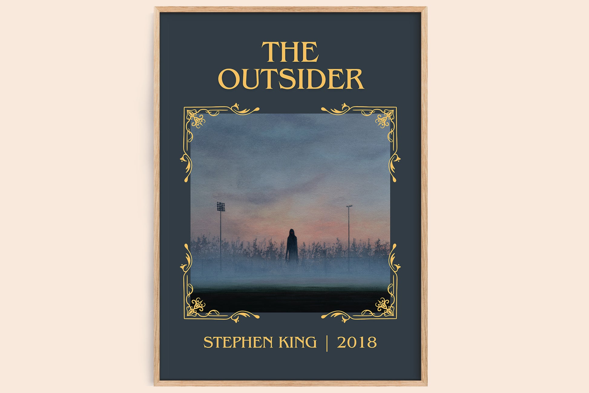 The Outsider classic book art book poster by Stephen King – framed literary art print