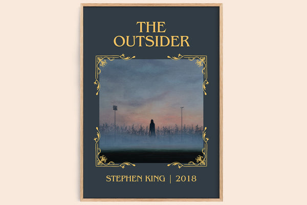 The Outsider classic book art book poster by Stephen King – framed literary art print