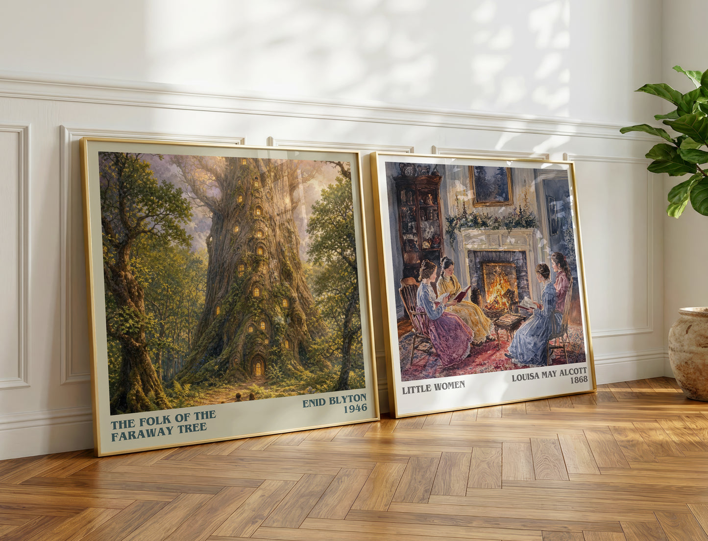 The Folk Of The Faraway Tree literary print on bookshelf – Enid Blyton fan gift
