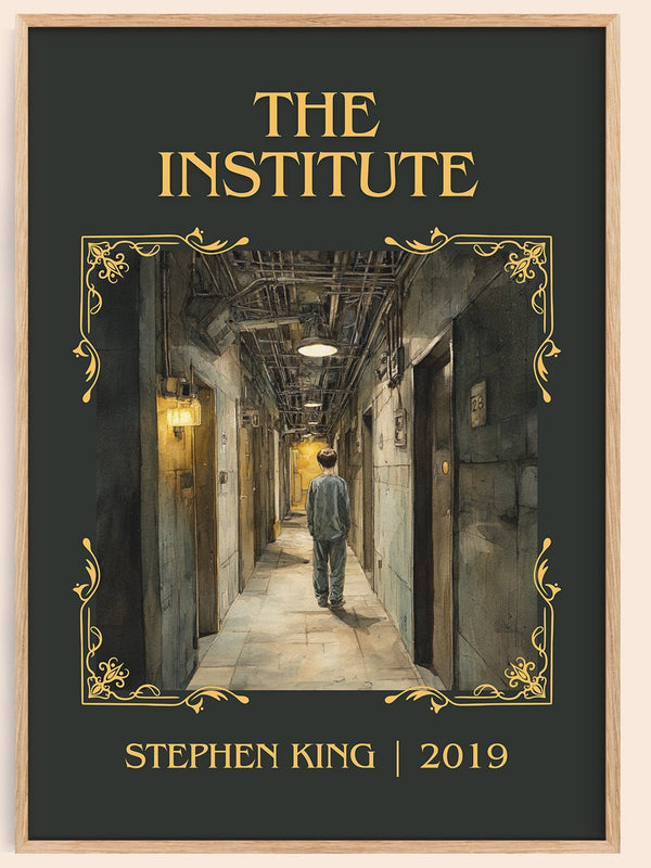 The Institute classic book art book poster by Stephen King – framed literary art print