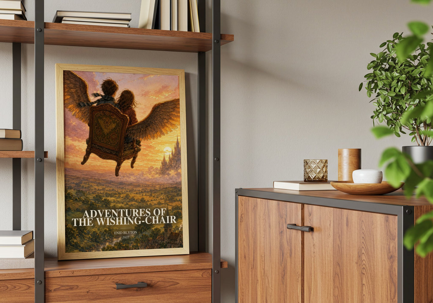 Adventures Of The Wishing-Chair book watercolour illustration paper finish options – matte satin gloss