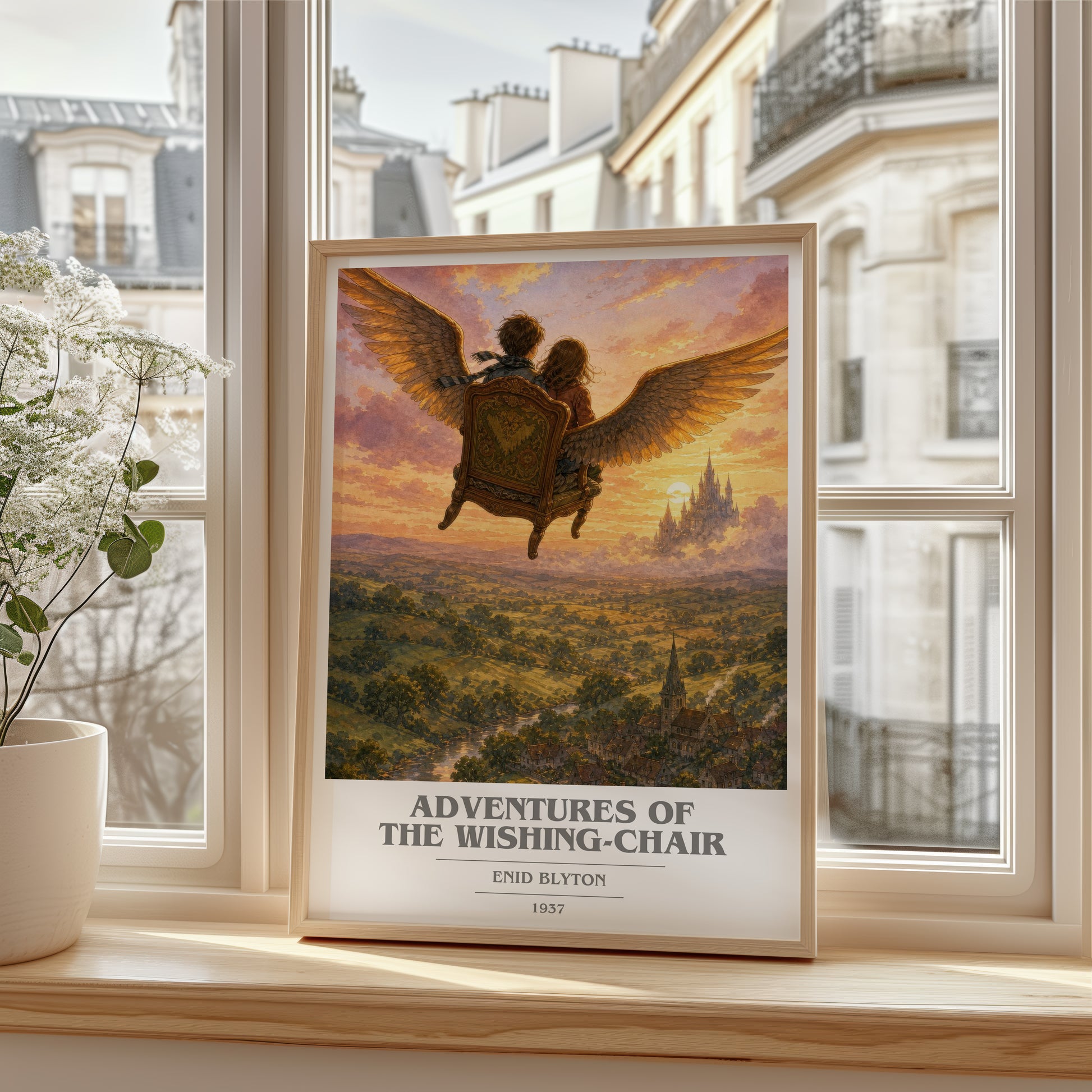 Adventures Of The Wishing-Chair book cover poster colour and style options – Enid Blyton book art