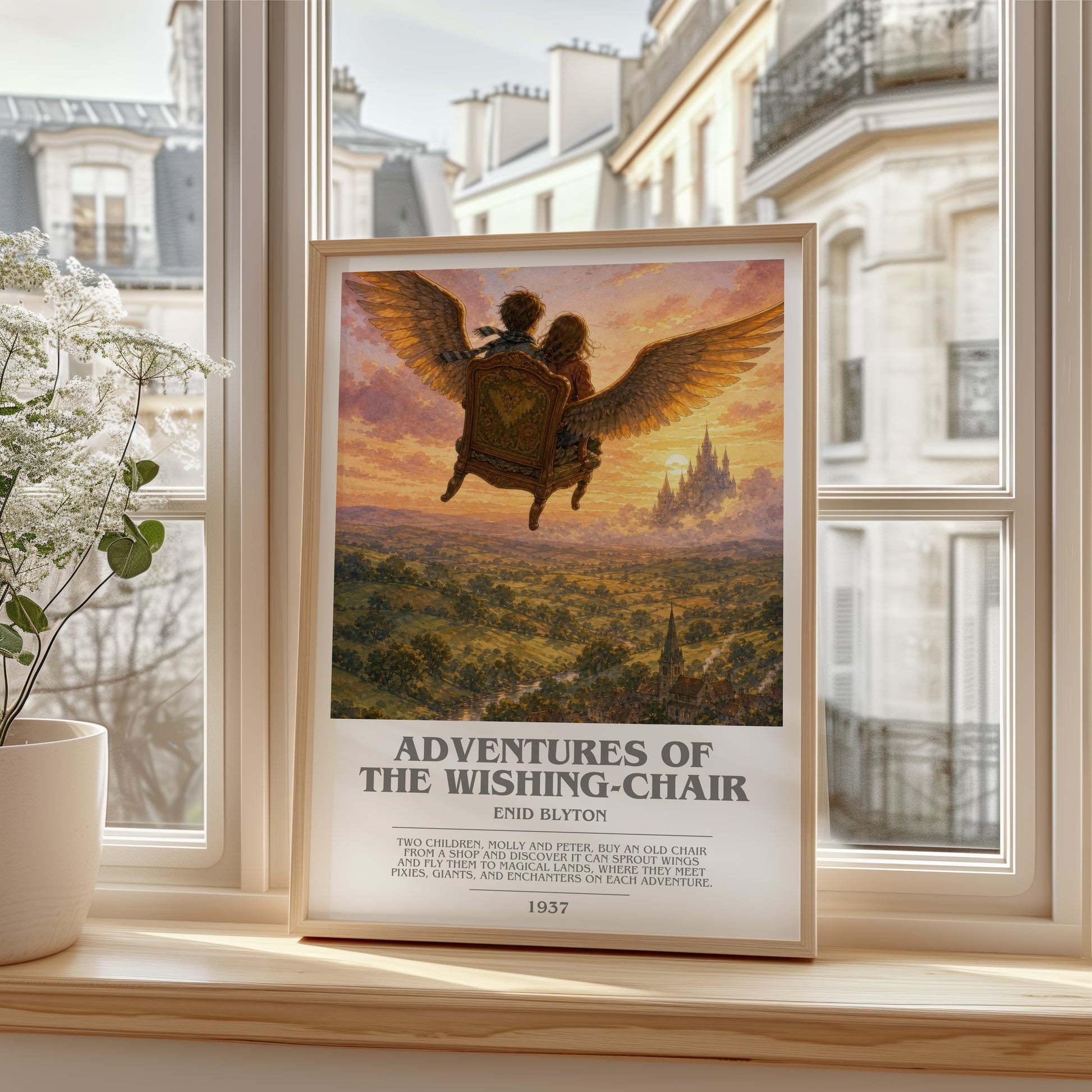 Adventures Of The Wishing-Chair bookish poster colour and style options – Enid Blyton book art