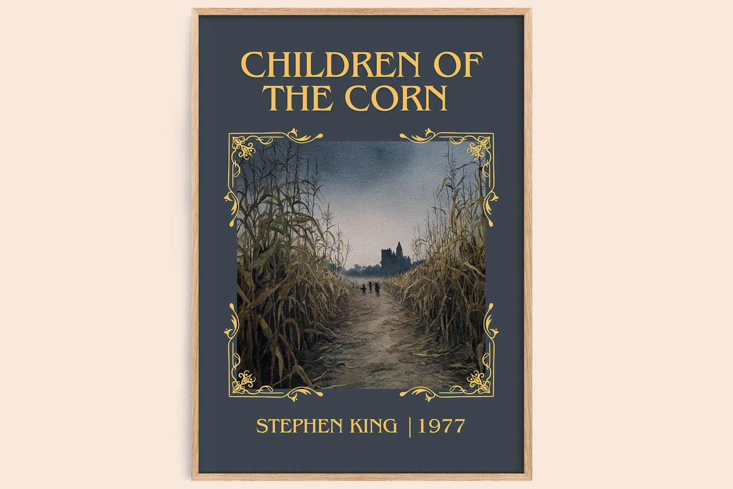 Children of the Corn classic book art book poster by Stephen King – framed literary art print