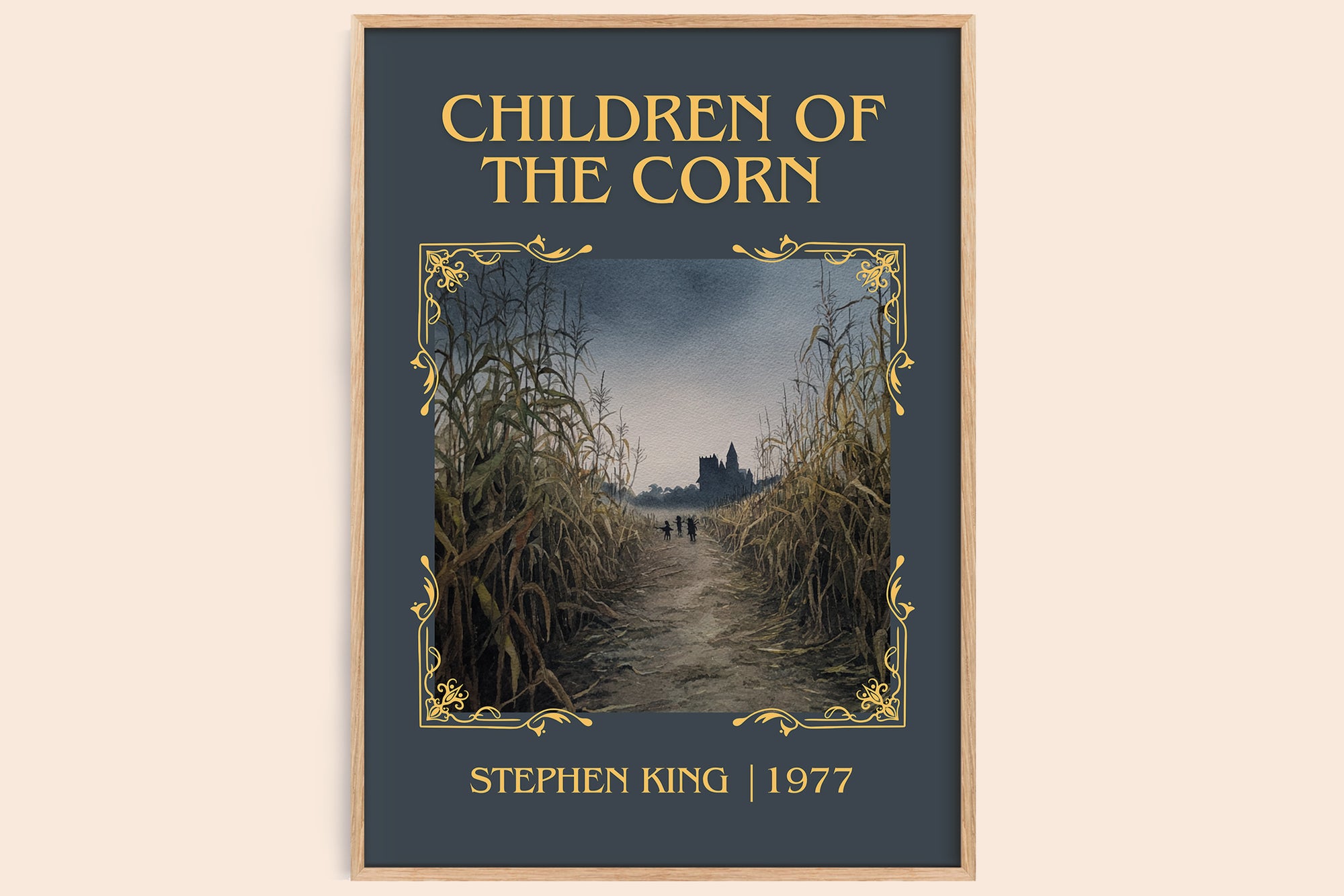 Children of the Corn classic book art book poster by Stephen King – framed literary art print