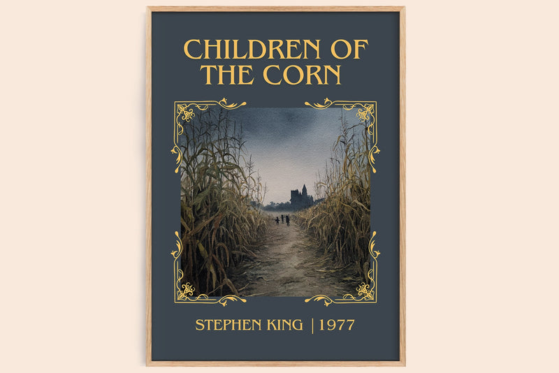 Children of the Corn classic book art book poster by Stephen King – framed literary art print