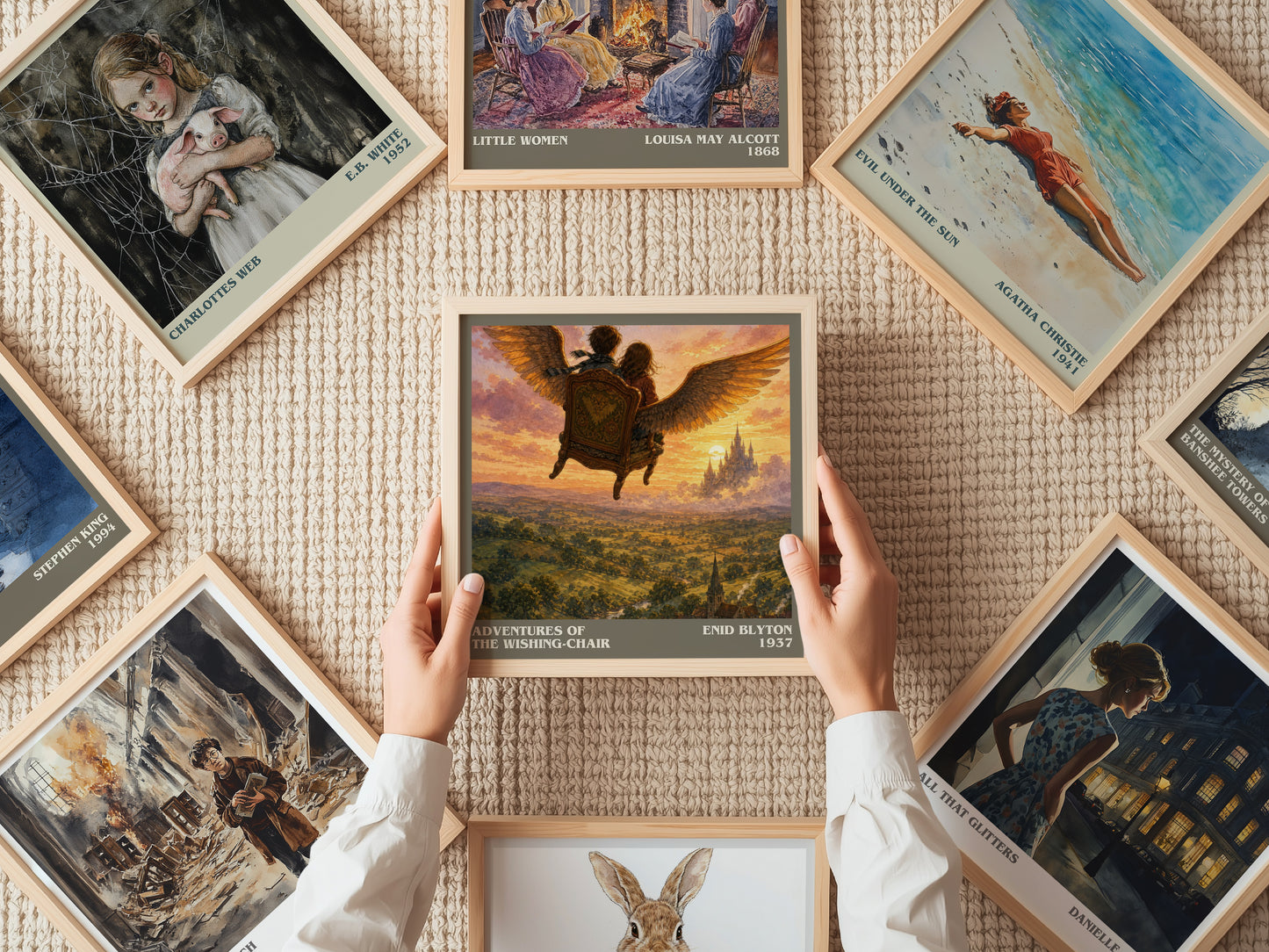 Adventures Of The Wishing-Chair literary book poster framed on wall – childrens wall art