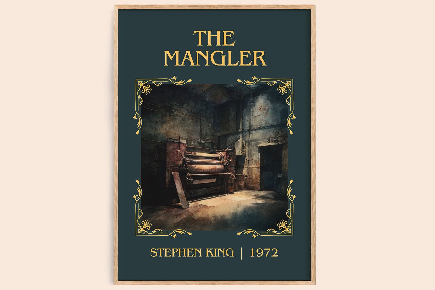 The Mangler classic book art book poster by Stephen King – framed literary art print
