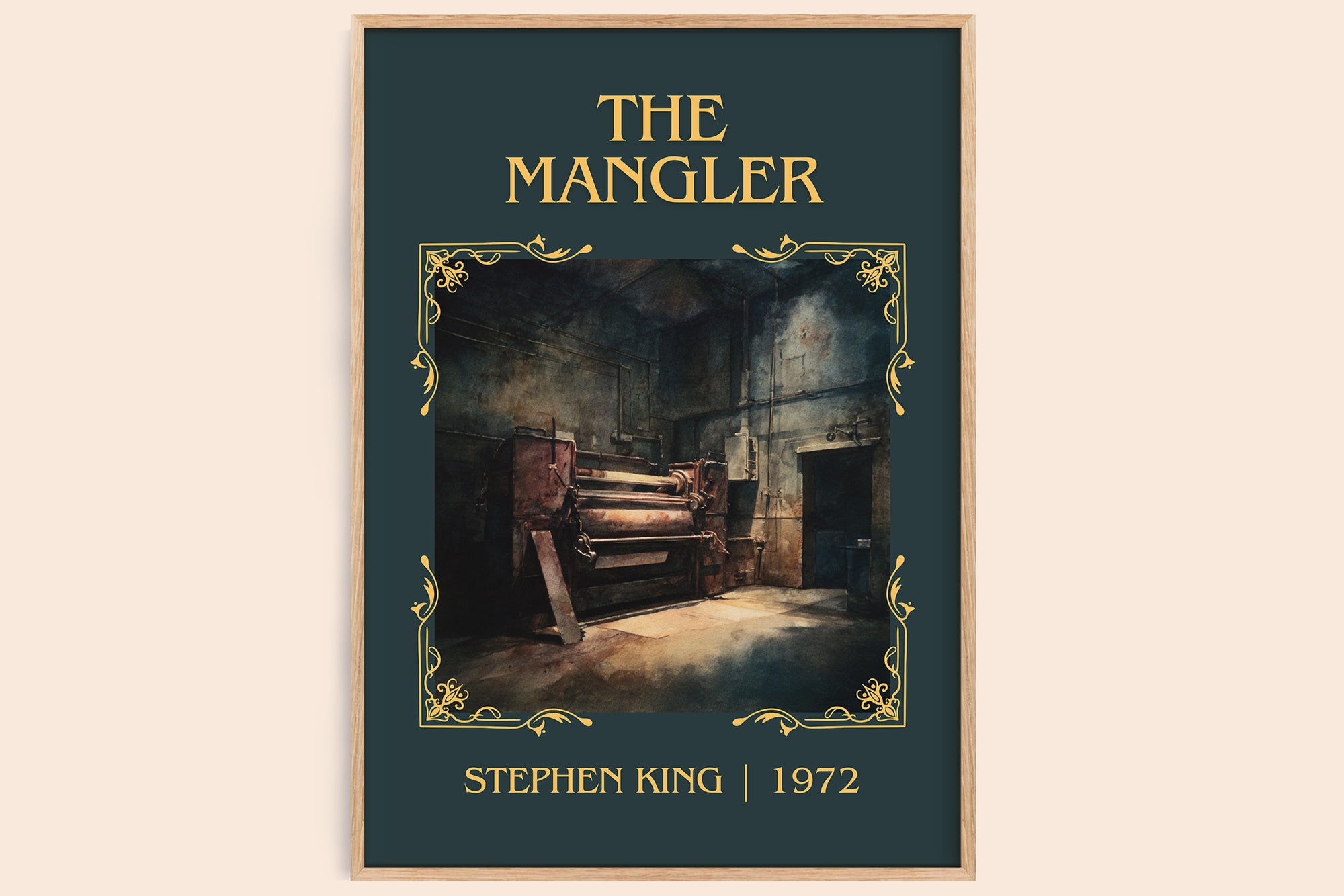 The Mangler classic book art book poster by Stephen King – framed literary art print