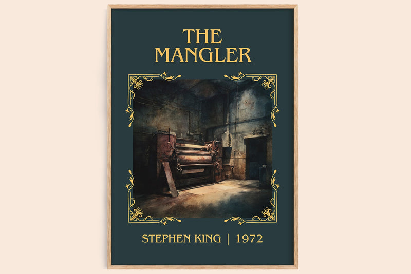The Mangler classic book art book poster by Stephen King – framed literary art print