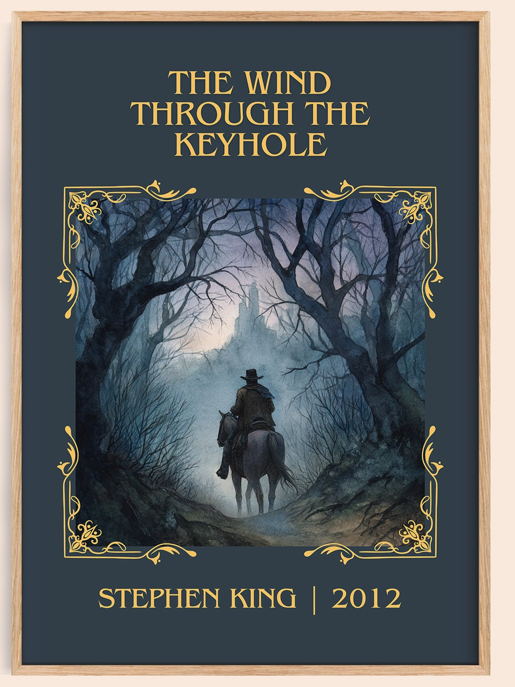 The Wind Through The Keyhole classic book art book poster by Stephen King – framed literary art print