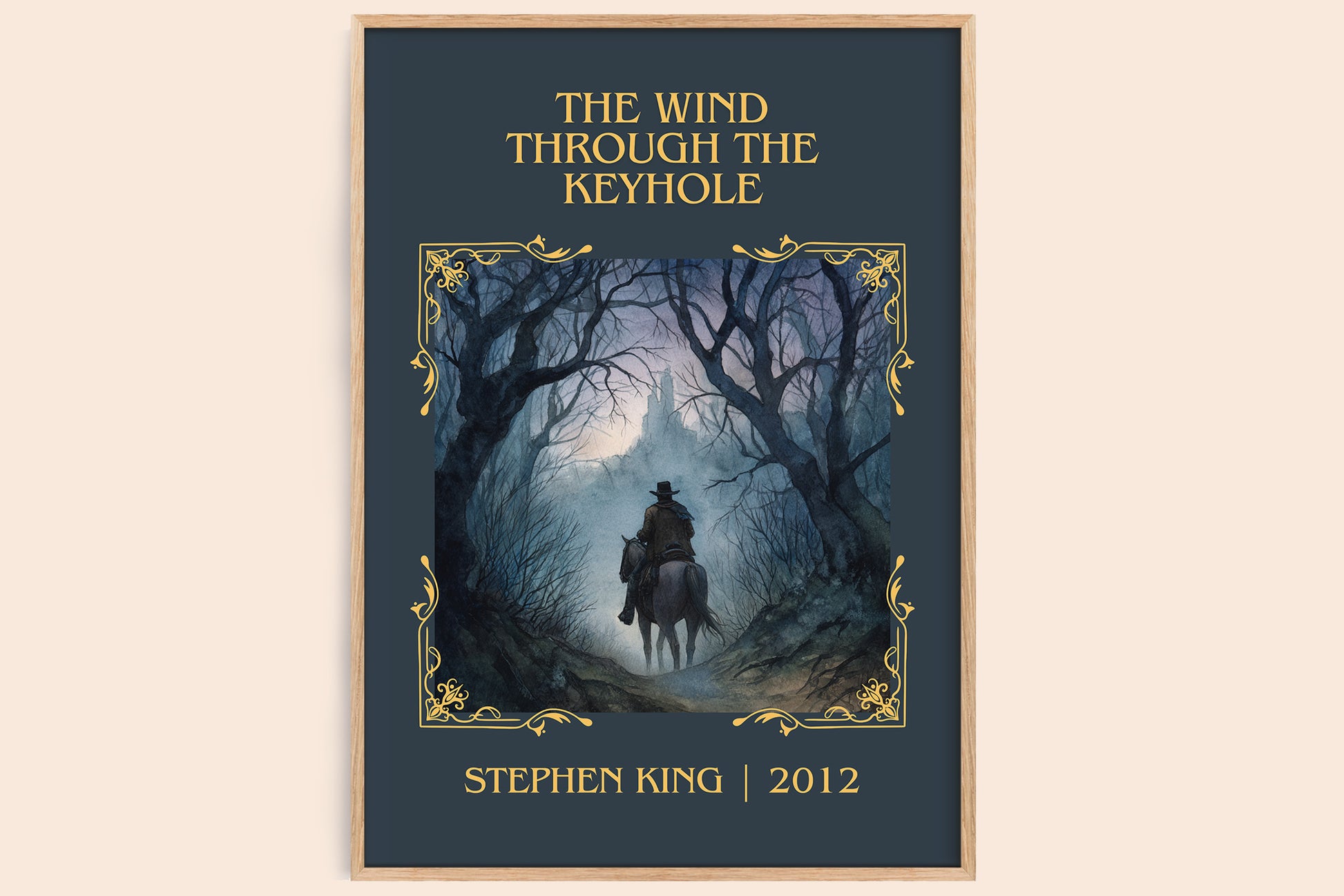 The Wind Through The Keyhole classic book art book poster by Stephen King – framed literary art print