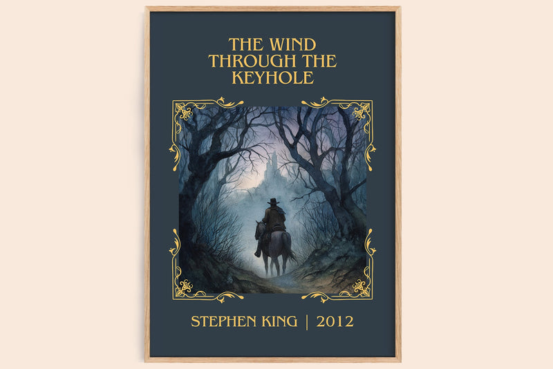 The Wind Through The Keyhole classic book art book poster by Stephen King – framed literary art print