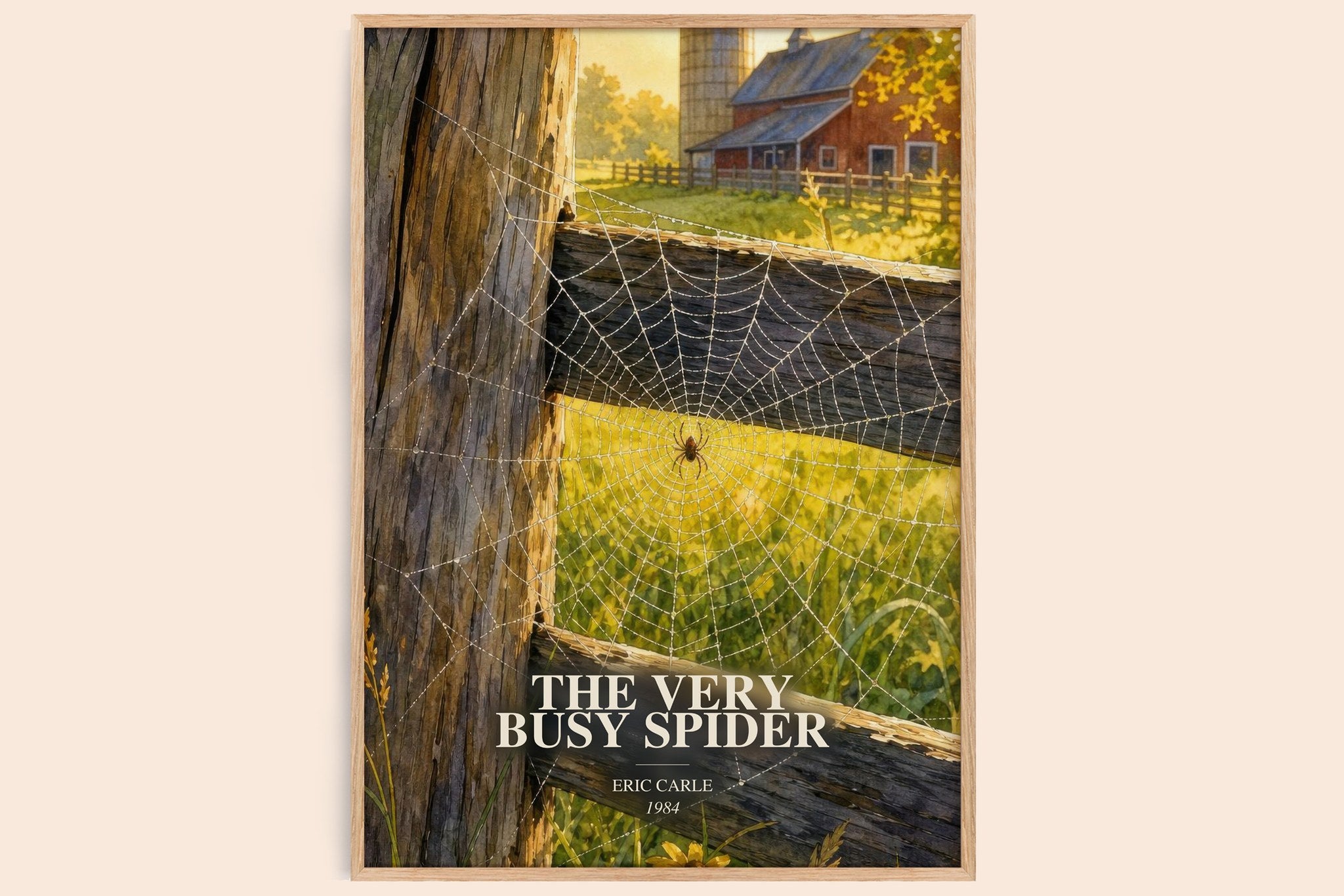 The Very Busy Spider Book Watercolour Illustration by Eric Carle
