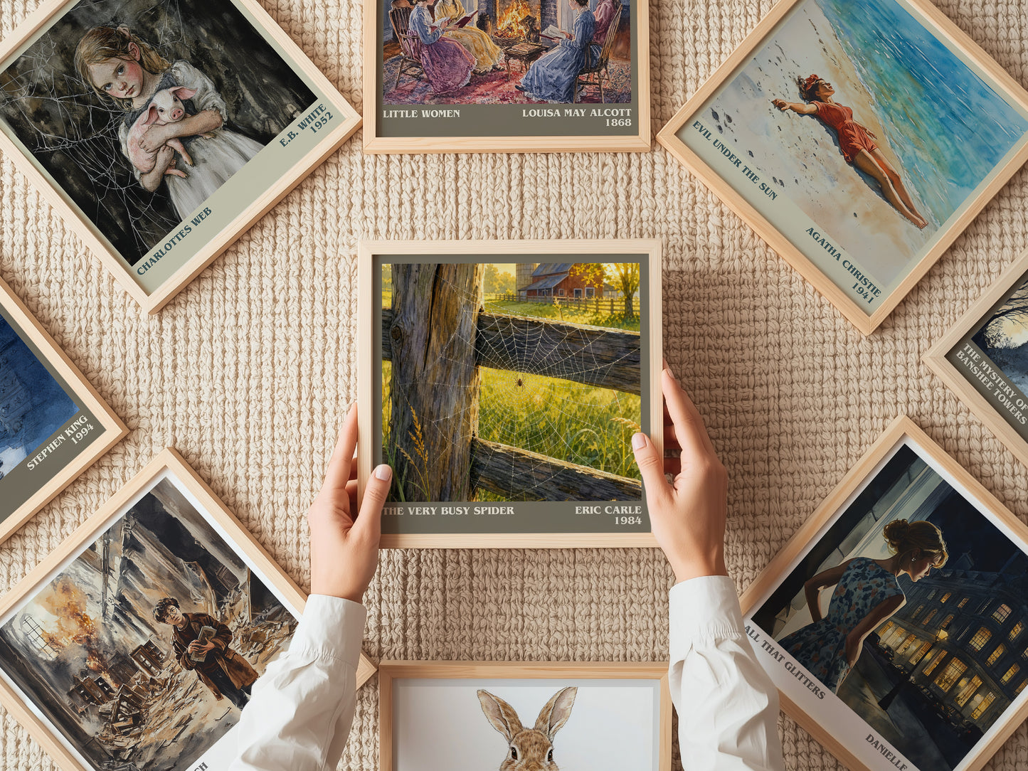 The Very Busy Spider literary book poster framed on wall – childrens wall art