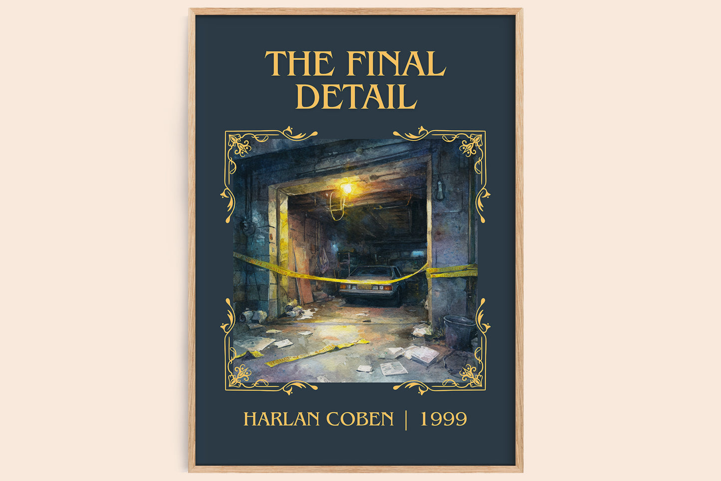 The Final Detail classic book art book poster by Harlan Coben – framed literary art print