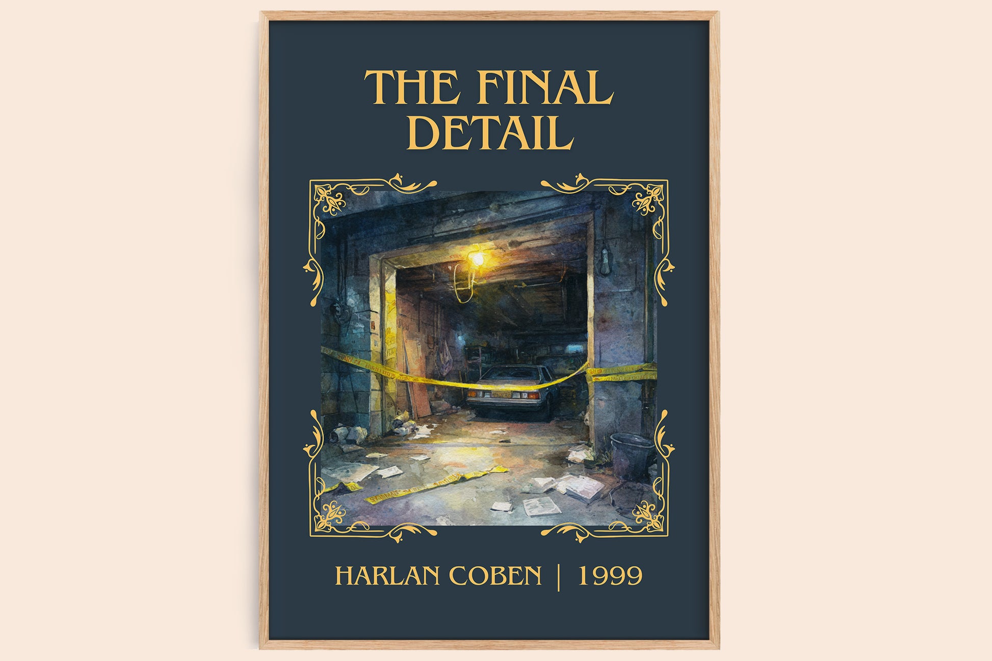 The Final Detail classic book art book poster by Harlan Coben – framed literary art print