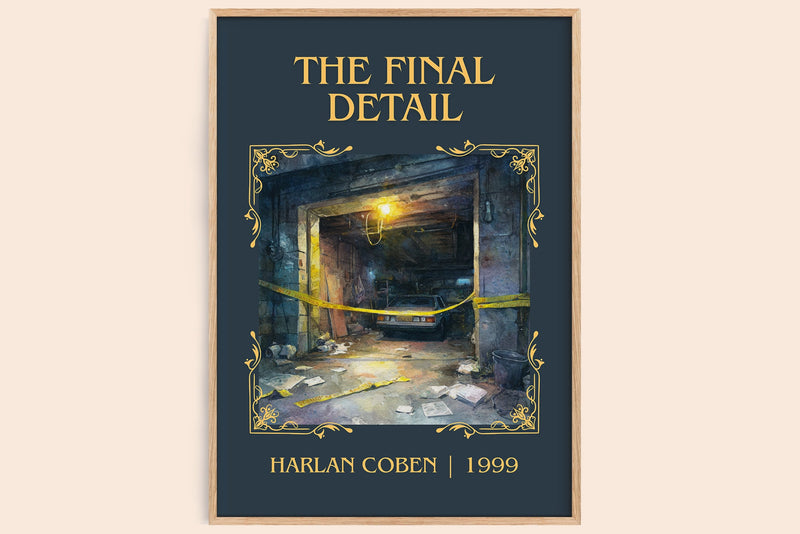 The Final Detail classic book art book poster by Harlan Coben – framed literary art print