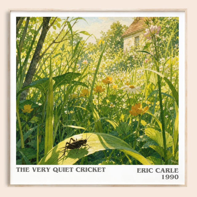The Very Quiet Cricket Literary Art Print by Eric Carle