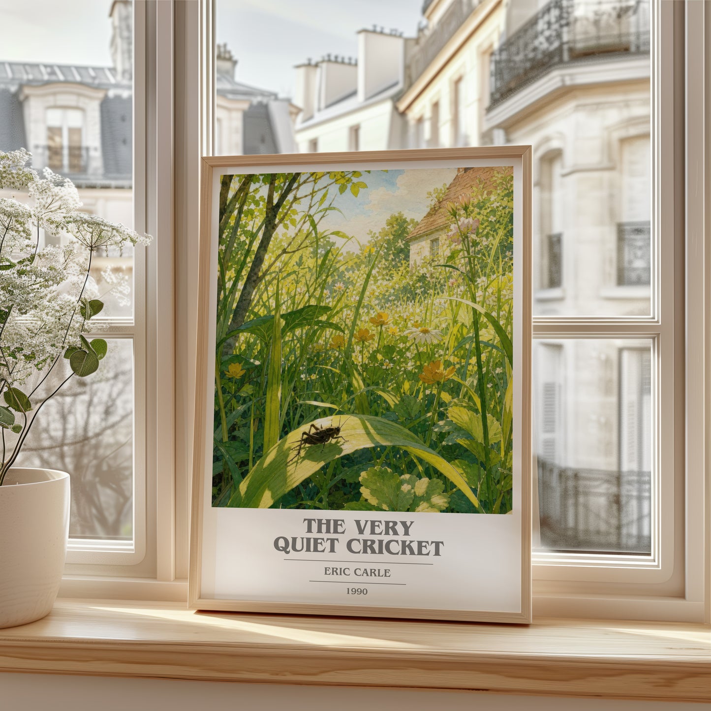 The Very Quiet Cricket book cover poster colour and style options – Eric Carle book art