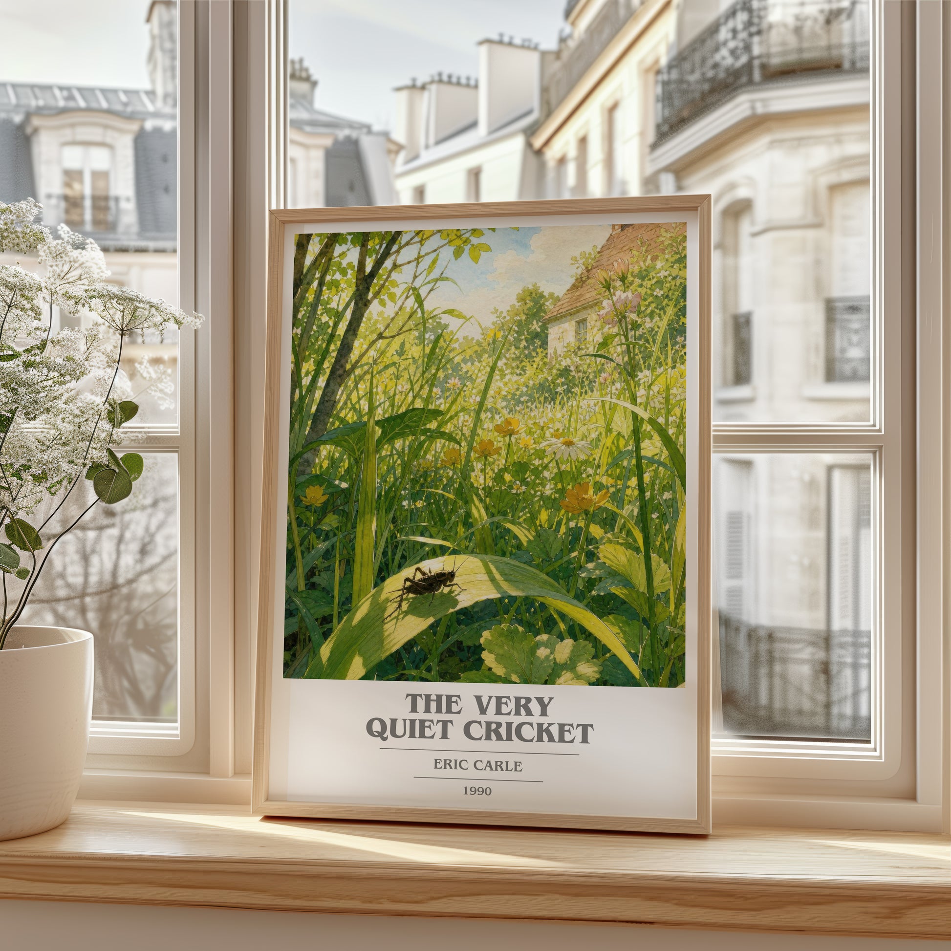 The Very Quiet Cricket book cover poster colour and style options – Eric Carle book art