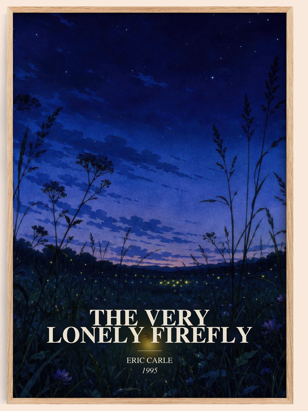 The Very Lonely Firefly watercolour book poster by Eric Carle – framed literary art print