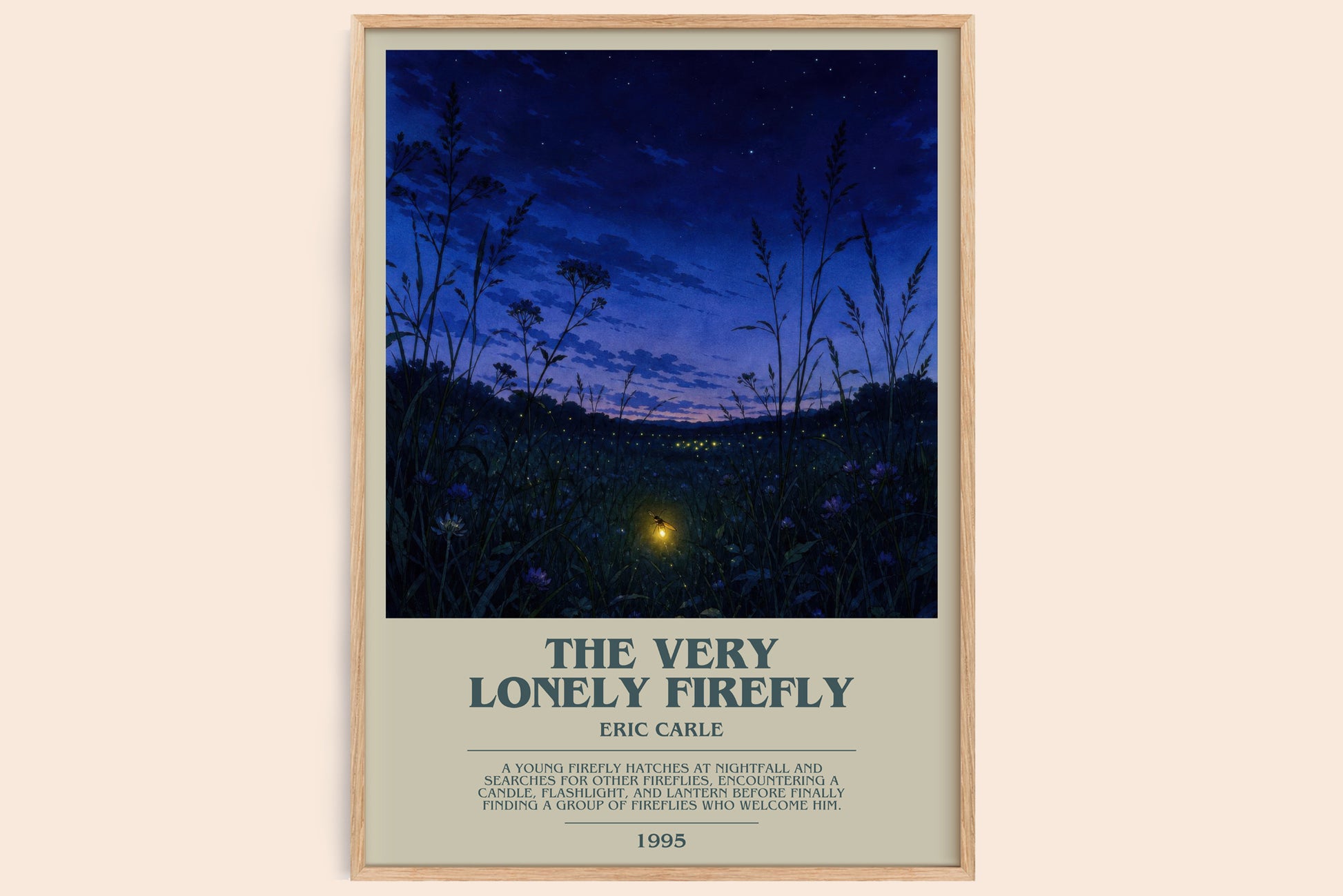 The Very Lonely Firefly bookish book poster by Eric Carle – framed literary art print
