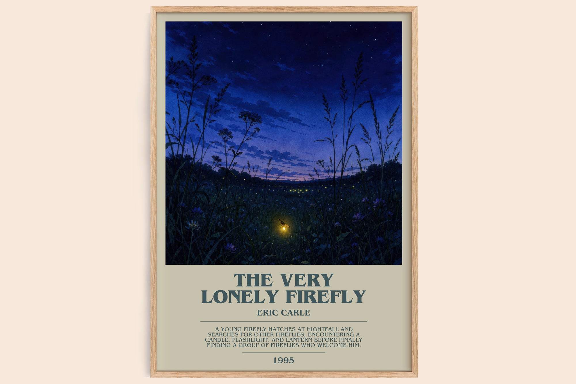 The Very Lonely Firefly bookish book poster by Eric Carle – framed literary art print